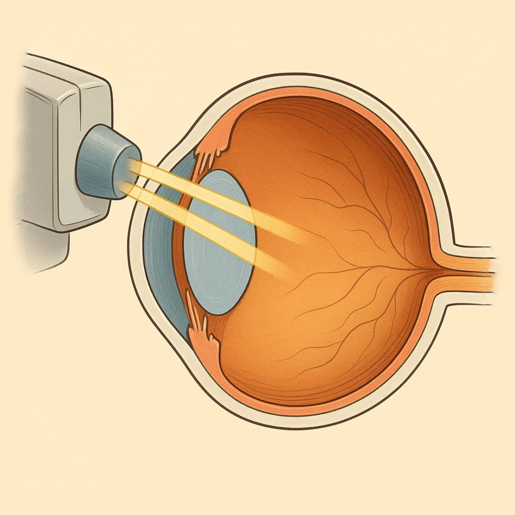biométrie oculaire pour calcul d'implant de cataracte
